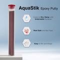Two Little Fishies AquaStik Red Live Rock Epoxy Putty for Aquariums, 4 oz