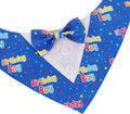 ADOGGYGO Birthday Dog Bandana with Bowtie, Blue Boy Dog Tuxedo