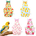 4 Pcs Bird Diaper, Parrot Diaper, Reusable Bird Clothes with Adjustable Straps & Waterproof Inner, Pet Bird Diapers for 