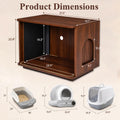 31.5" Litter Box Enclosure, Hidden Cat Furniture Cabinet