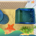 Hermit Crab Water Bowl with Climbing Ramp, Reptile Feeding Water Dish Tank Accessories, Suitable for Hermit Crab Bearded