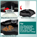 9oz Reptile Water Bottle, Turtle Food and Water Bowl Automatic Feeders Waterer Tortoise Dispenser Bottle Feeding Dish fo