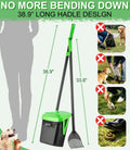 FUSBUNTY Pooper Scooper Swivel Bin & Rake with 100 Waste Bags, Dog Pooper Scooper with Bag Attachment for Large Medium Small Dogs, Poop Scooper with Lid for Lawn Yard Dog Kennel