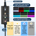 hygger Aquarium Bubble Bar with 24/7 LED Light, Quiet Fine Air Stone with Hose Check Valve, Adjustable Time Brightness C