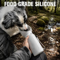 kissleaf Portable Dog Water Bottle, Collapsible, for Walks & Hiking, 550ml