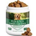 Flea and Tick Chewable for Dogs 200ct - Dog Flea and Tick Supports, Natural Yeast Omega 3 for Skin Coat & Itching Relief, Immune Support, Oral Supplement for All Breeds & Ages