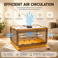 Puppy Incubator with Heating and Fan-Kitten Incubator.Temperature Control & Quiet Ventilation, Puppy Heating Bed Mat, En
