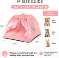 Pawstrip Dog Tent Indoor Cat House Pink Puppy Bed Portable Pet Teepe Princess Dog Camping Tent Outdoor Kitten Houses Cute Bunny Nest Girl Kitty Cave, Medium (15.7"x15.7"x14.6")