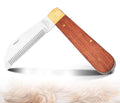 NRTFE Hand Stripping Tools for Horse Dog Grooming Shedding Blade Stripping for Horse Bot Eggs,Right Handed Fold Up Design