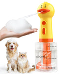 NRYDEPET Electric Dog Shampoo Dispenser with Auto Mixing, 500ml Dog Shampoo Foamer & Soap Sprayer, Rechargeable Pet Shampoo Dispenser for Dogs & Cats, Waterproof Dog Bath Foam Machine