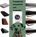 Lealchum Dog Car Seat Up to 55lb,2 Clip-On Safety Adjustable Leashs Car Dog Bed for 2 Small Dogs,Fully Detachable and Washable Pet Car Seat with 2 Storage Pockets,Easy to Install(Black/Grey, Large)