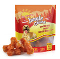 Jungle Calling Rawhide Free Dog Chew Treats, Real Chicken Wrapped Peanut Butter Bones, Teeth Clean Chewy Training Snacks, 6 oz