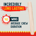 Canine Chews 10" Dog Rawhide Retriever Rolls - Rawhide Bones for Large Dogs (50 pk) - Natural Beef Dog Rawhide Chews - S