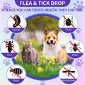 WEALLIN Flea and Tick Prevention for Cats and Dogs Natural Flea Treatment Support Drops with Multivitamin for Pets Oral Natural Supplement Flea and Tick Treatment Drops for All Breeds and Ages