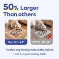 Cooyes Large Dog & Cat Food Mat 16"×24", Ultra-Absorbent Dog Bowl Mat