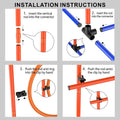 mioule Dog Agility Training Equipment, 2-Sets Adjustable Dog Jumps & Hurdles Set for Backyard, Outdoor Dog Obstacle Course Training Starter Kit with Weave Poles and Carrying Bag for Large Small Dogs