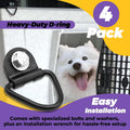 Terixe 4 Pack Tie Down Kit, 1000 LB Load Capacity, with Wrench - Easy Installation, Tie Down D-Ring Kit Compatible with RuffLand Kennels - Ideal for Securing Your Crate in Vehicle