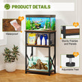 Snughome 10 Gallon Aquarium Stand, 3-Tier Storage Fish Tank Stand 220 lb Top, Fits 5/10 Gallon , Waterproof / Small Spac
