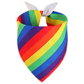 QUQULE Pride Dog Bandana Large 1PCS, Rainbow Scarf for Boy and Girl, Colorful Durable Triangle Reversible Bibs for Puppy Pet