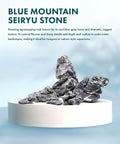 SubstrateSource Natural Aquarium Stones - Dark Bluish-Grey w/White Veins - Iwagumi Aquascaping Rocks, Freshwater Tanks, 
