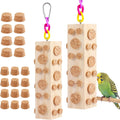 Bird Foraging Toy Parakeet Toys for Budgie, Conure, Cockatiel, Lovebird, and Small to Medium Parrots, 2 Pack Hanging Par