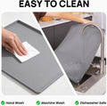 YINEYA 22" x 14" Silicone Dog Food Mat Waterproof, 0.6" Raised Edge