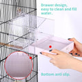 Colorday Bird Bath for Cage, Parrot Bath for Small to Medium Birds, Cockatiels, Parakeets, Budgie, Quaker, Conure, Lovebirds, Finches, Transparent, 6.7X6.7X7.74 inch
