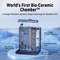 AQUASMITH Beta Fish Tank, 2 Gallon Betta Fish Aquariums with Filter & Light, for Men, Fish Tanks for Kids & Starter, Bla