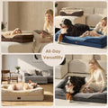 EHEYCIGA Orthopedic Dog Bed for Medium Dog, Memory Foam Dog Couch Bed with Sides, Waterproof Liner & Washable Removable Cover, Bolster Pet Sofa, 30x20 Navy
