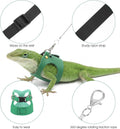 3 Pack Bearded Dragon Leash Set, Adjustable Leopard Gecko Leash for Small Reptile Walking Training(S, M, L)