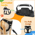 PartsBling Dog Car Harness, Dog Seat Belt Harness for Car, No Pull Adjustable Dog Harness with Seat Belt Attachment, Bre