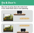 hygger 5W/10W Ultra Quiet Aquarium Air Pump, Adjustable Oxygen Aerator with Dual Outlets – 160 GPH/250 GPH for Fish Tank