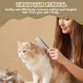 6 Inches Stainless Steel Dual Tooth Cat Comb, Deshedding Dematting Detangler Grooming Tool For Long Haired Cats, Pet Hai