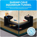 Aquarium Underground Tunnel 5", Dual-Entrance Fish Tank Cave & Aquarium Cave with Clear Viewing Window, ABS Shrimp Hideo