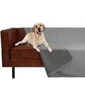 Ameritex Pet Bed Blanket Reversible 100% Waterproof Velvet Super Soft for Sofa and Bed (68x82 Inches, Light Grey+Grey)