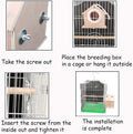 kathson Cockatiel Nesting Box,Bird Nest House,Parakeet Breeding Mating Hut,Parakeet Nesting Box for Budgie,Lovebirds,Conure,Canary,Finch and Small Medium Birds,XL