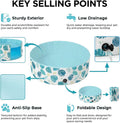 furrybaby Dog Pool Heavy-Duty Non-Slip Portable Foldable Stylish Patterned