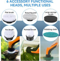 hygger IPX8 Electric Aquarium Cleaning Brushes, Rechargeable Cleaner Tools Kit with 6 Replaceable Clean Spin Brush Heads