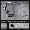 Rain Shower Head with Handheld Showerhead, Chrome 1.8GPM