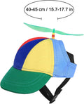 Propeller Baseball Cap for Big Dogs & Cats - Adjustable Strap Pet Sun Hat with Ear Holes, Colorful Fun Sports Hat for Pa