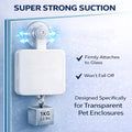 Suction Cup Reptile Thermometer Hygrometer,Large Screen °F/°C Temp&Humidity Gauge for Terrarium Tank Enclosure,Strong Ho