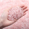 LAIDANLA Rose Quartz Crushed Stone Crystal Chips Bulk Natural Gemstones Healing Reiki Crystals Mini Quartz Vase Filler A