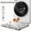 Fogkiss Dog Bed Mat, Reversible Crate Pad & Cute Dog Bed - Machine Washable Kennel Mat with Ultra Soft for Small Dogs (Cool/Warm), 24" x 18", Grey⋆
