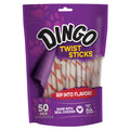 Dingo Twist Sticks Premium Rawhide Treats For Dogs Made with Real Chicken, 50 Count
