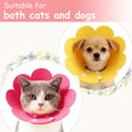 Cat Recovery Collar Cute Flower 2Pcs, L 10.2-12.2"