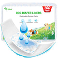 Dog Diaper Liners Booster Pads, 100ct Disposable Dog Diapers Inserts Male Female for Washable Doggie Belly Bands Wraps Covers Period Panties(Regular)