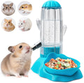 Vannon 2-in-1 Hamster Water Bottle & Food Feeder, 4.6oz/130ml Top-Fill Small Animal Cage Water Dispenser & Food Dish, BP