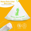 Cat Litter Box Liners Compatible with Top Entry Litter Pans Model, Heavy Duty Tear Resistant Large Litter Pan Liners 25 Count Drawstring Litter Liner Bags