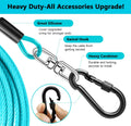 Dog Tie Out Cable 15FT-300Lbs,Heavy Duty Dog Leads&Tether for Yard with Swivel Hook,Small Large Dogs Leash Line for Outs