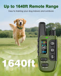 Shock Collar for Dogs, IP67 Waterproof Dog Training Collar with Remote Control, 3 Modes: Beep, Vibration, Safe Static, Rechargeable Adjustable for 15-110lbs Medium Large Dogs